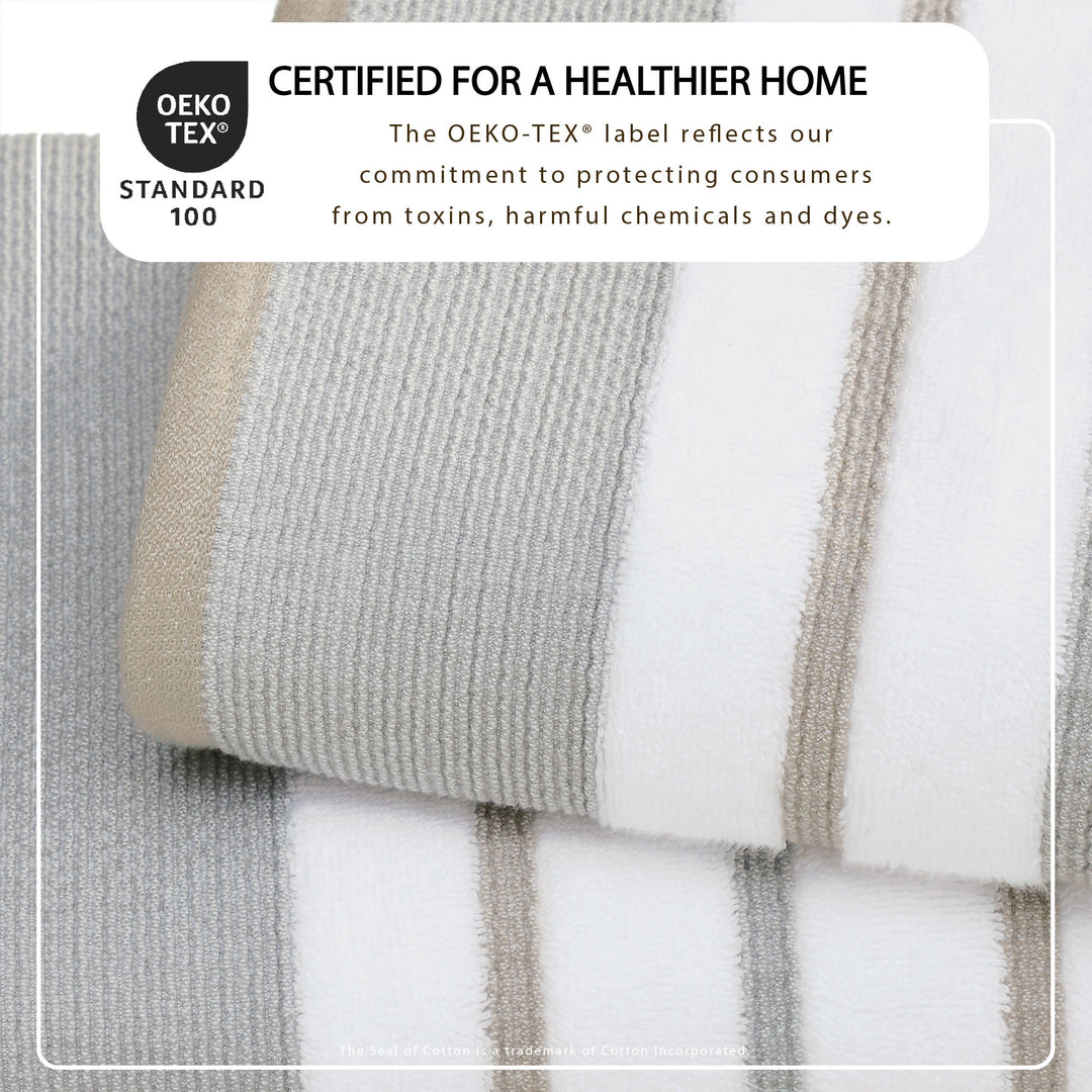 Cotton Stripe Bath Towel Set - Noelle Collection