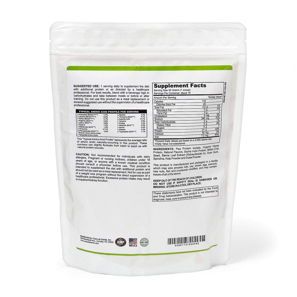casa de sante Low FODMAP Certified Elemental Vegan Protein Powder Gut Friendly, Gluten, Dairy, Soy, Grain & Sugar Free Keto Paleo Low Carb No Seed Oil + Superfoods