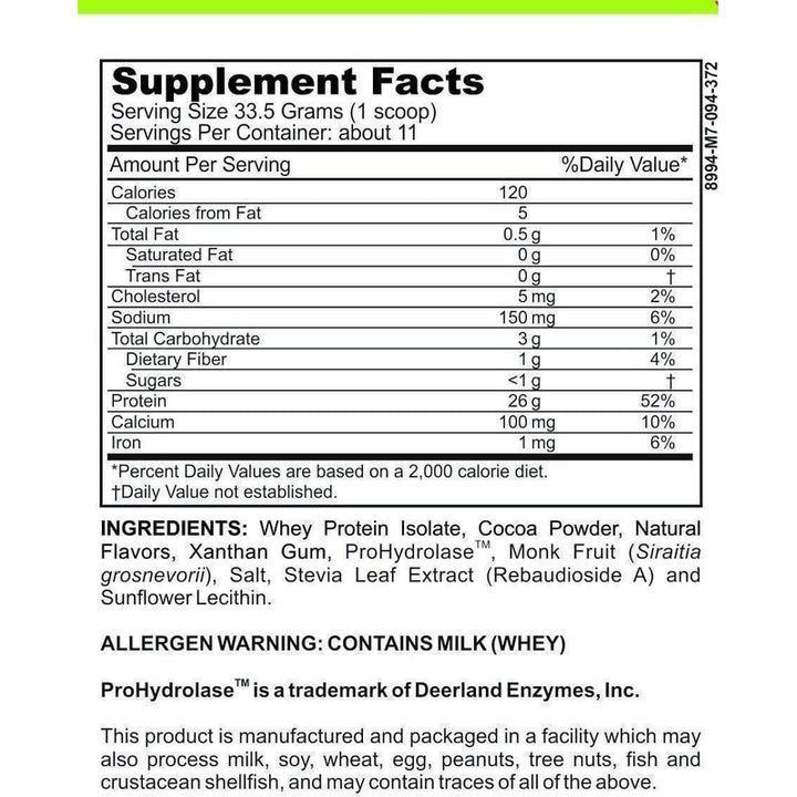 casa de sante Low FODMAP Elemental Whey WPI Protein Powder + Digestive Enzymes| No Gluten Lactose Soy Sugar or Grain Low Carb Keto Paleo| All Natural Chocolate