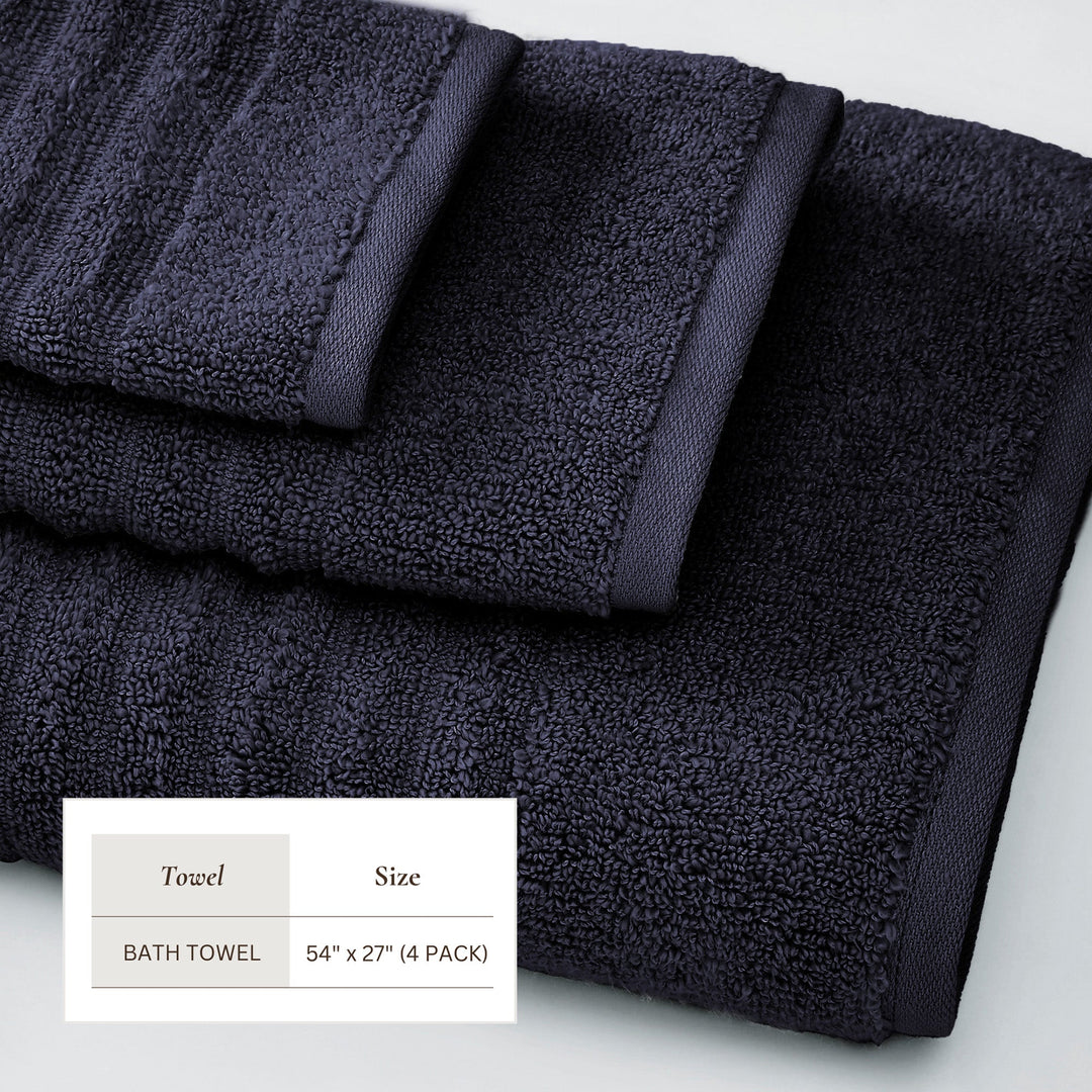 Combed Cotton Bath Towels - Karina Collection