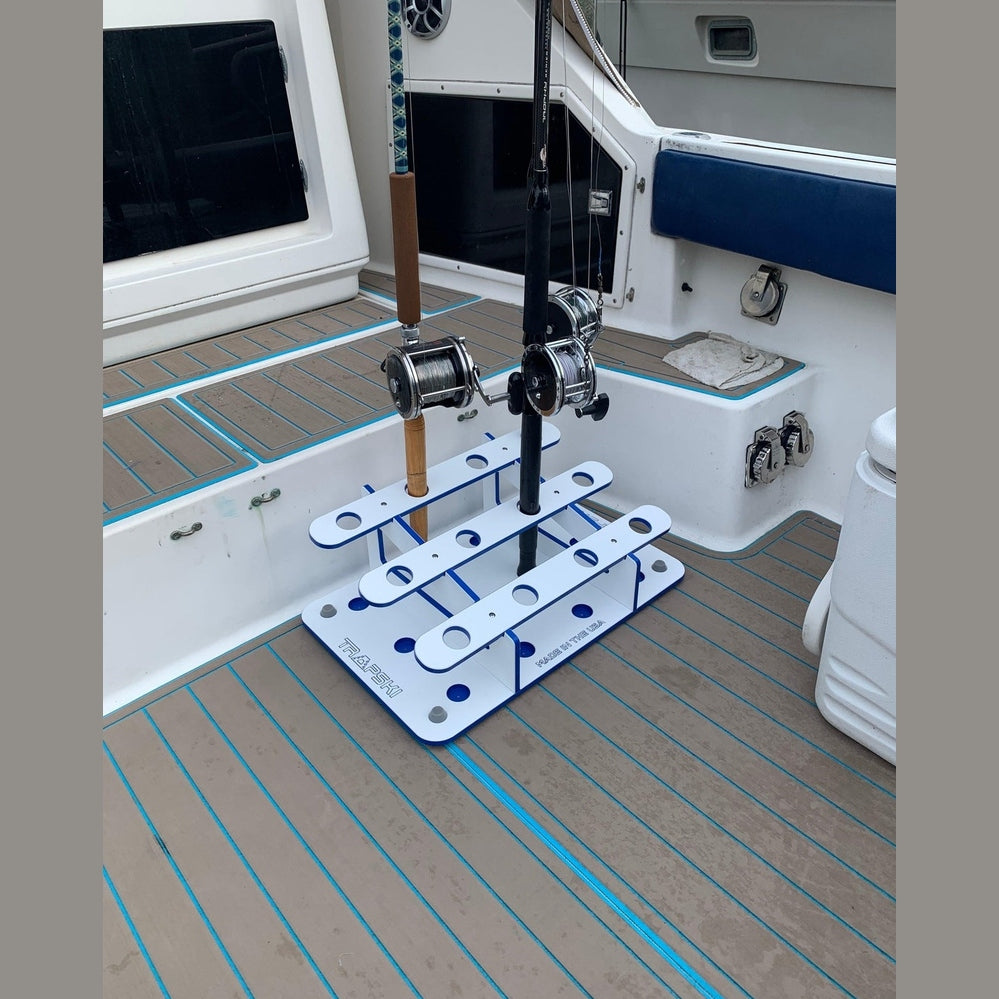 fishing rod holder for garage Trapski 12-Rod Storage Rack Holder