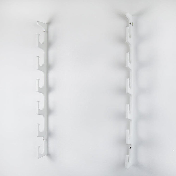 TRAPSKI Fishing Rod/Pole Holder Rack Organizers | Wall or Ceiling Mounted Fishing Rod Rack | Durable Marine Grade HDPE Plastic | Fishing Pole Holder Holds up to 6 or 12 + Stackable Storage