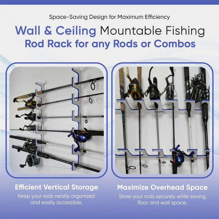 boat ceiling fishing rod holders Made in the USA Premium Fishing Rod Racks | Wall or Ceiling or Boat Mounted
