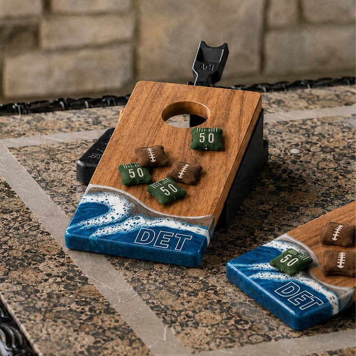 Mini Cornhole Set - Tabletop Resin & Wood | Gameday