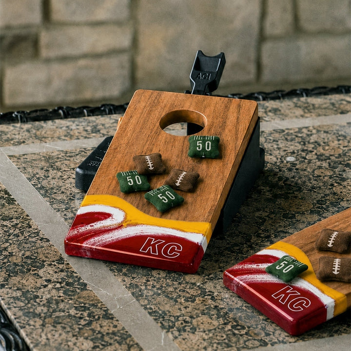Mini Cornhole Set - Tabletop Resin & Wood | Gameday