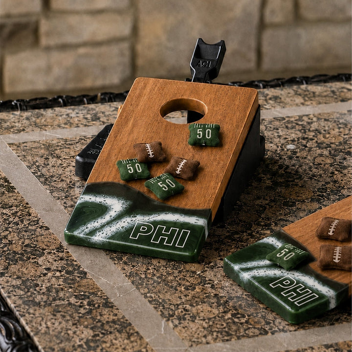 Mini Cornhole Set - Tabletop Resin & Wood | Gameday