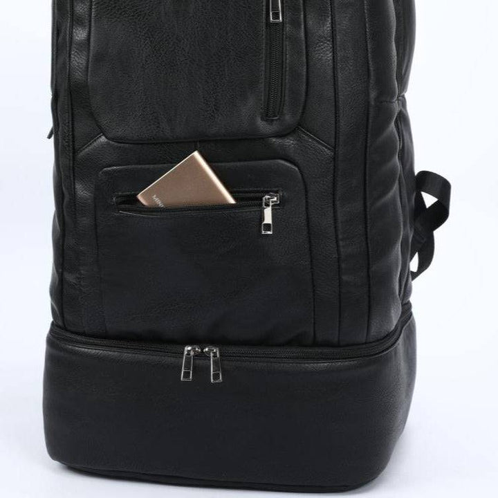 Sole Premise Black Leather Patented Shoe Bag XL Design *Holds Size 17