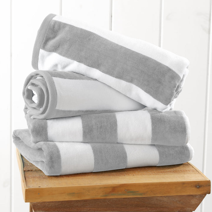 Cotton Velour Cabana Beach Towel - Novia Collection