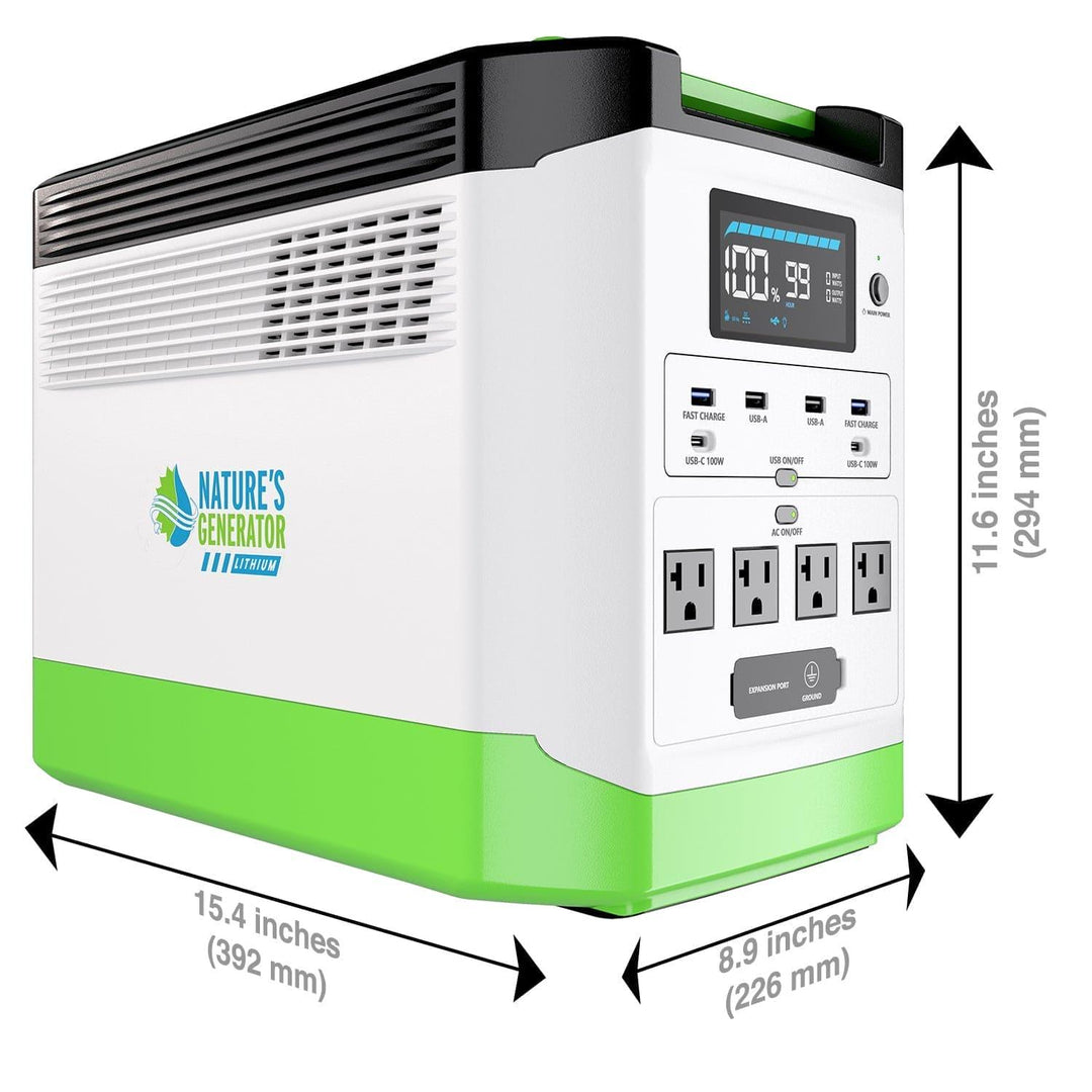 Nature's Generator Lithium Solar Generator Bundle