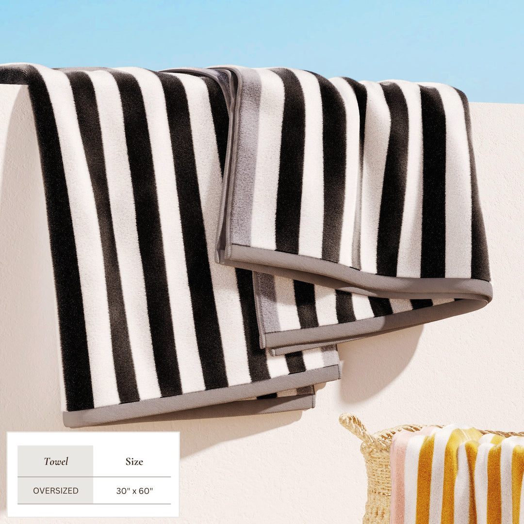 Striped Beach Towel - Oversized Santa Cruz Collection