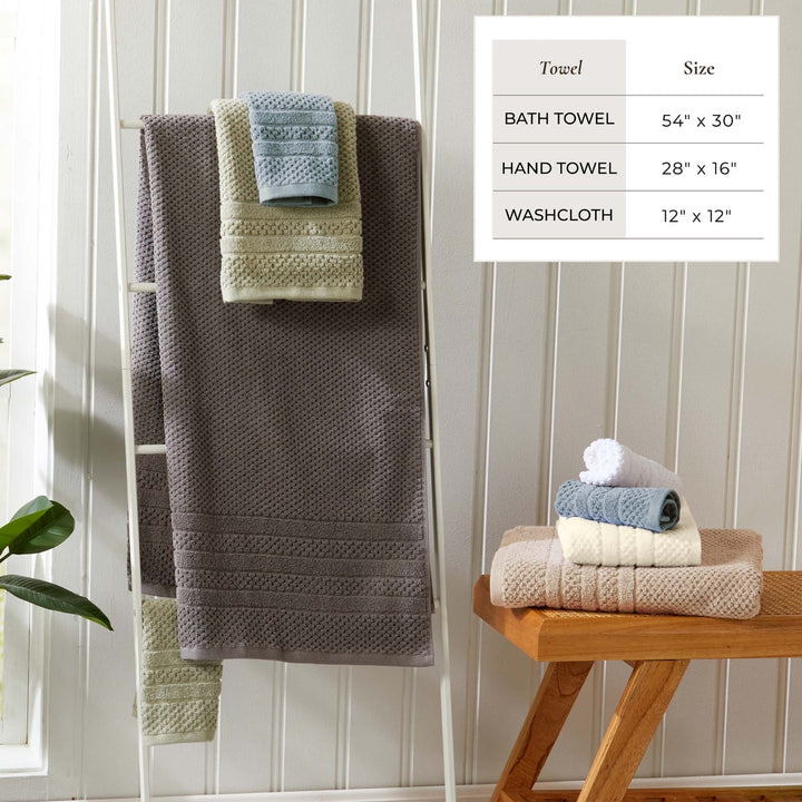 Checkered Jacquard Bath Towel Set - Giuliana Collection