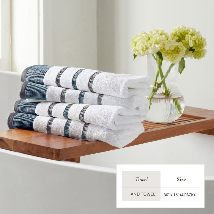 Cotton Stripe Bath Towel Set - Noelle Collection