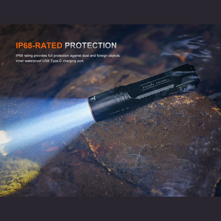 Fenix TK35R Rechargeable High-Performance Tactical Flashlight with UV Output