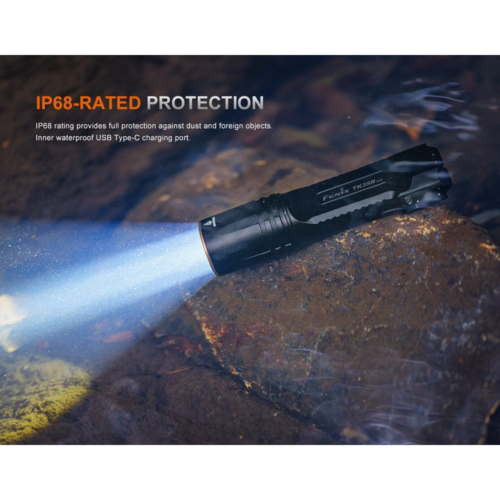 Fenix TK35R Rechargeable High-Performance Tactical Flashlight with UV Output