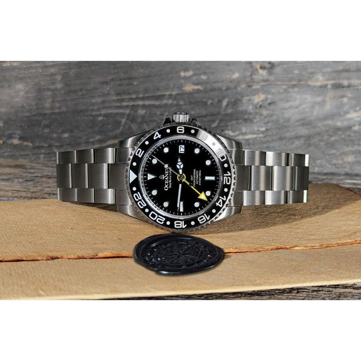 Oceaneva Men's GMT Automatic Diver Watch for Deep-Sea Adventures