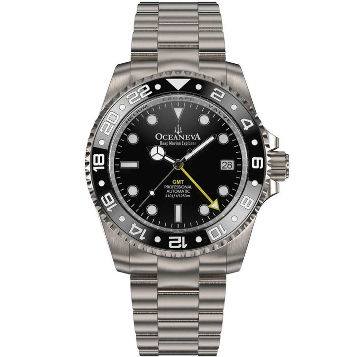 Oceaneva Men's GMT Automatic Diver Watch for Deep-Sea Adventures