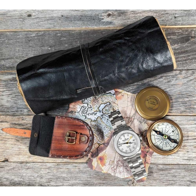 Oceaneva Men's GMT TITANIUM Automatic Deep Marine Explorer 1250M White Ceramic Bezel Watch