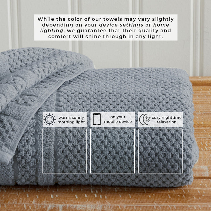Checkered Jacquard Bath Towel Set - Giuliana Collection