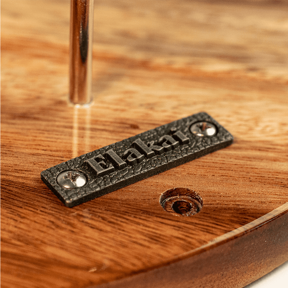 One of a Kind Black Epoxy Resin Live-Edge Wood Hook and Ring Toss Game
