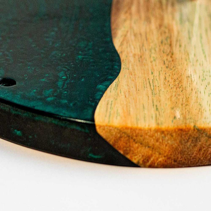 Green Pearl Epoxy Resin Hook and Ring Game - Unique Design