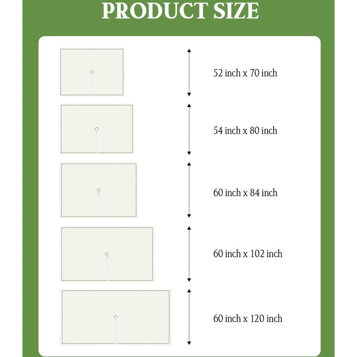 Outdoor Tablecloth Khaki Ombre Rectangle 60x84 with Umbrella Hole Zipper