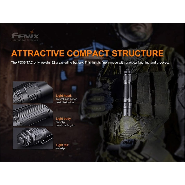 Fenix PD36 TAC Tactical Flashlight - 3000 Lumens