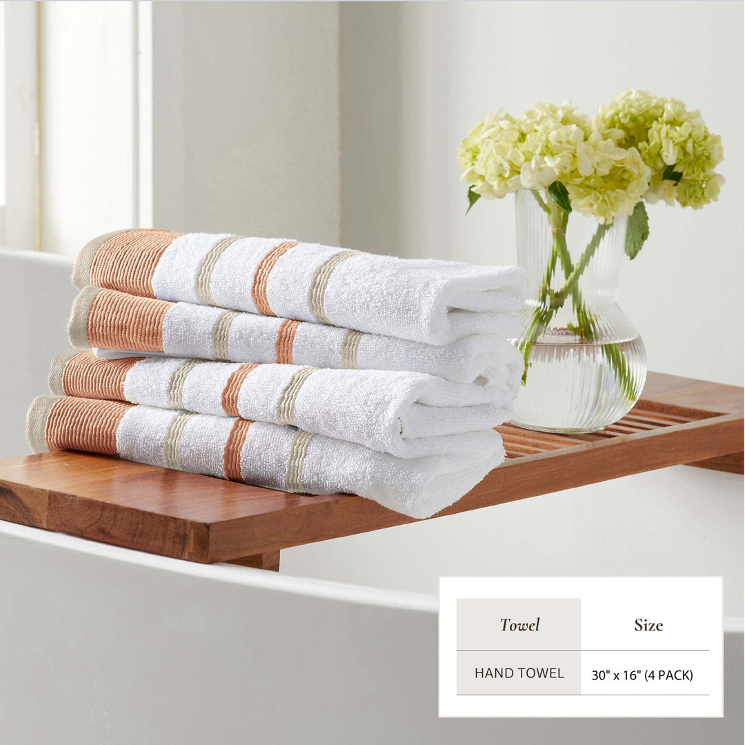 Cotton Stripe Bath Towel Set - Noelle Collection
