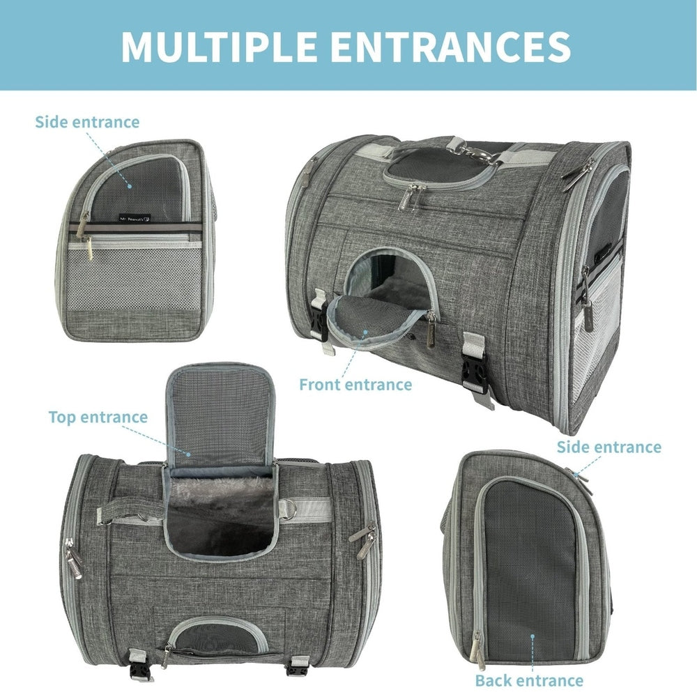 Mr. Peanut's Monterey Series Airline Compliant Horizontal Backpack Pet Carrier