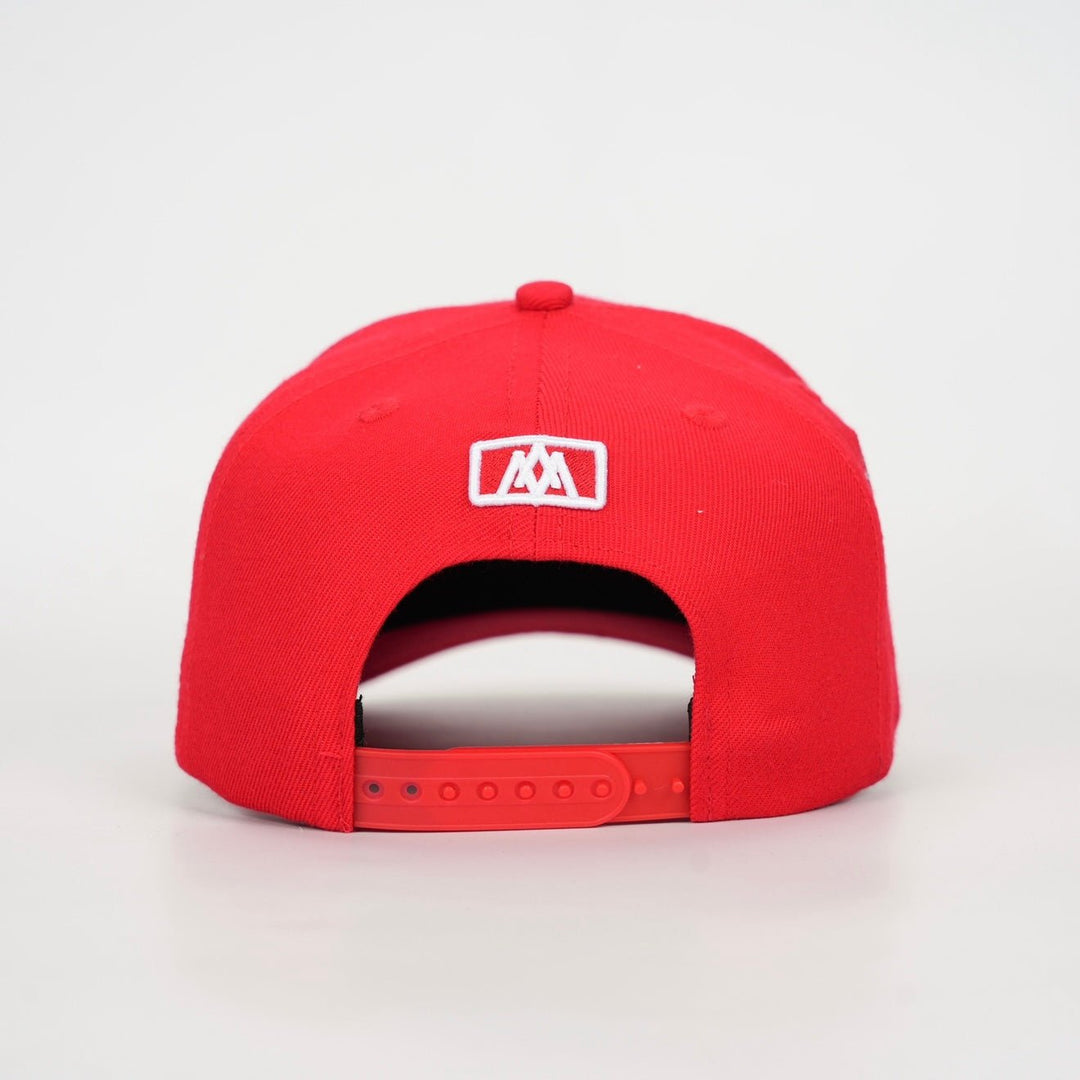 ‘7’ Premium Wool Blend SnapBack - Red/White