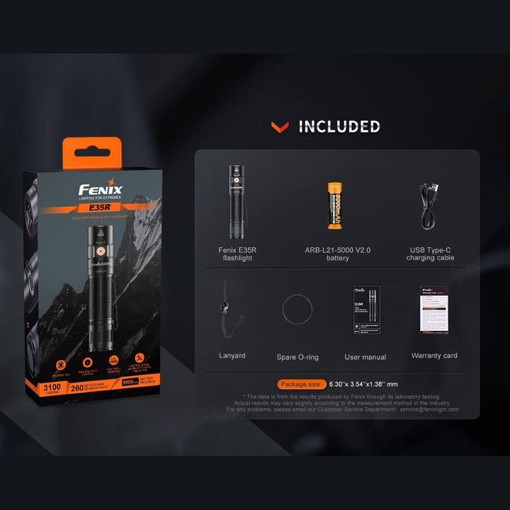 Fenix E35R High-Performance Rechargeable LED Flashlight