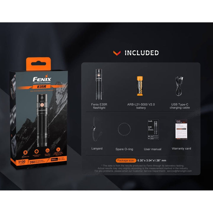 Fenix E35R High-Performance Rechargeable LED Flashlight