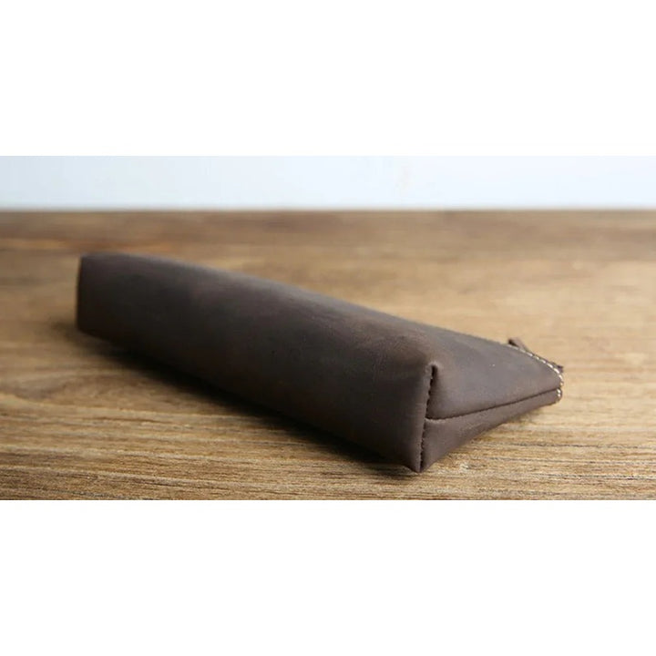The Pallavi | Handmade Leather Pencil Case - Leather Makeup Bag