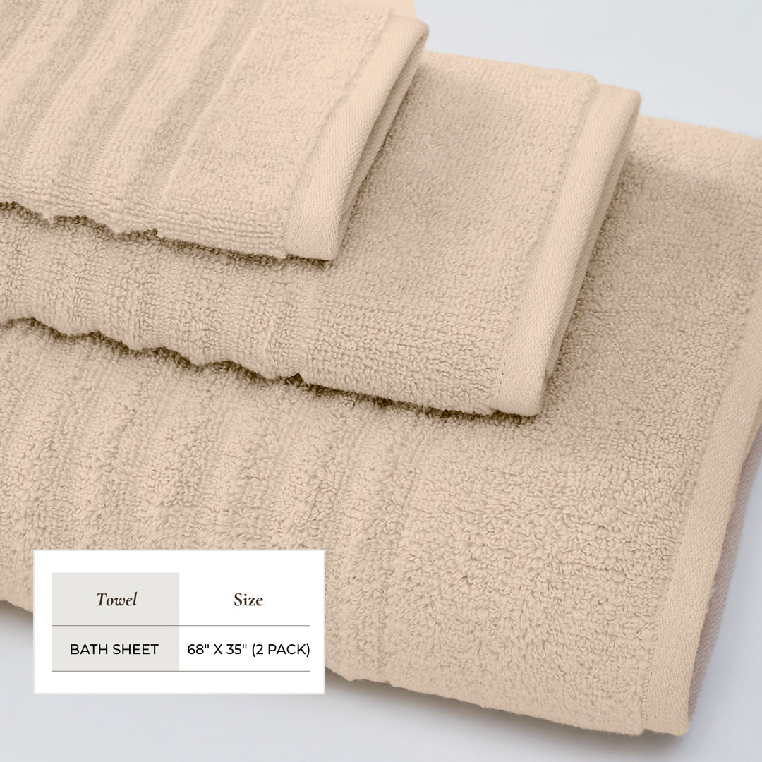 Combed Cotton Bath Towels - Karina Collection