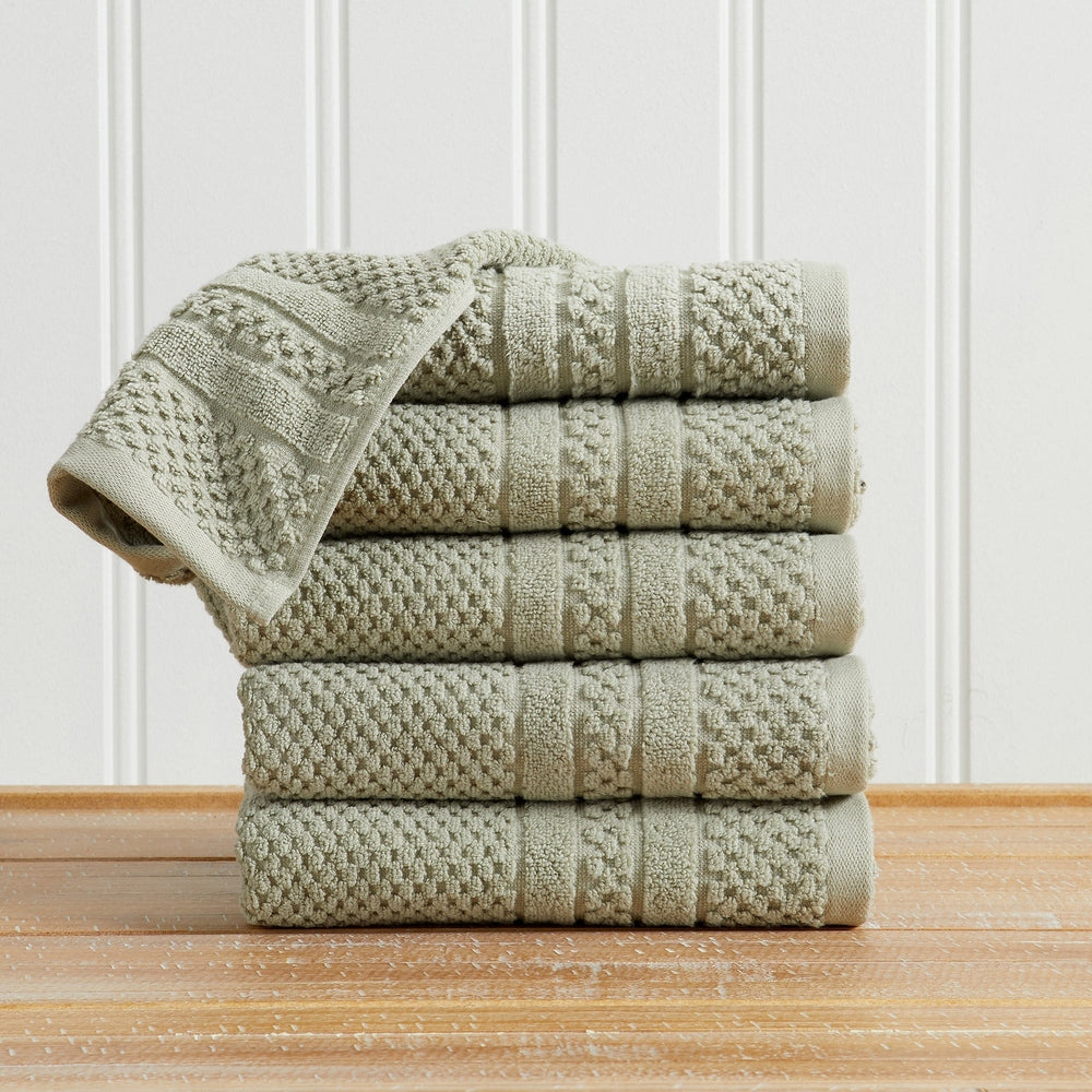 Checkered Jacquard Bath Towel Set - Giuliana Collection