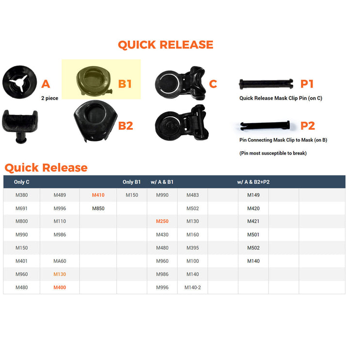 Mask Buckle Replacement for Tilos Masks