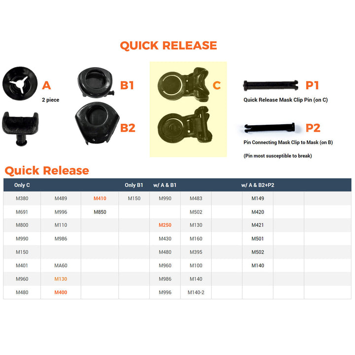 Mask Buckle Replacement for Tilos Masks