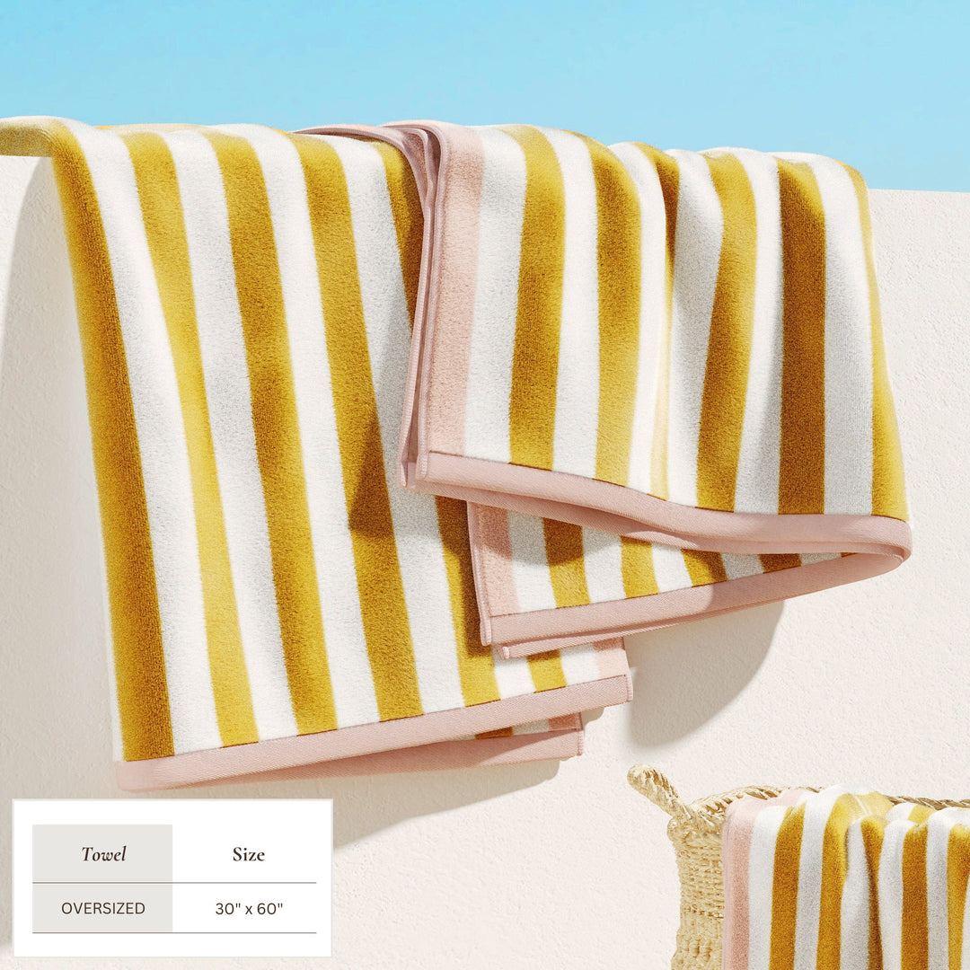 Striped Beach Towel - Oversized Santa Cruz Collection
