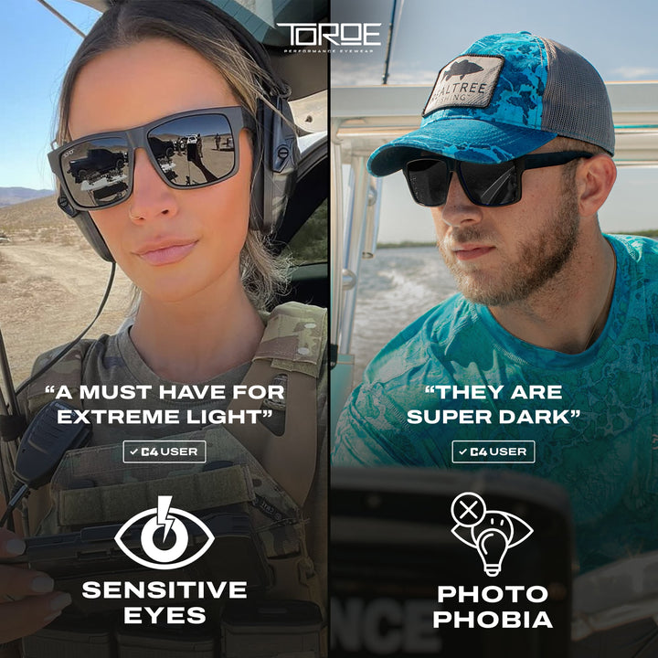 XL & STANDARD SIZE C4 Extra Dark Polarized Glossy Frame