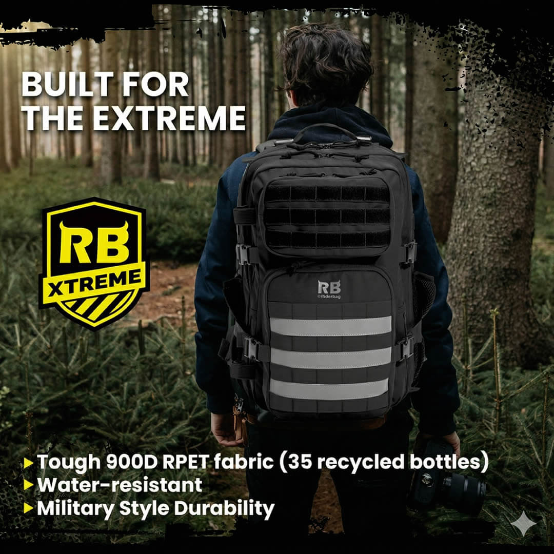 Riderbag Xtreme 45L Tactical Backpack - Black