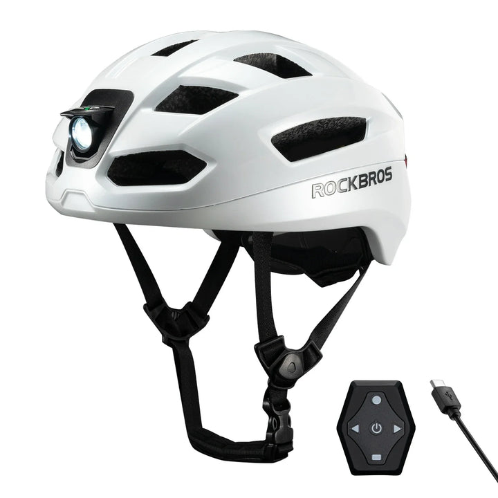 Smart Riding Helmet with Headlight and Tail Light