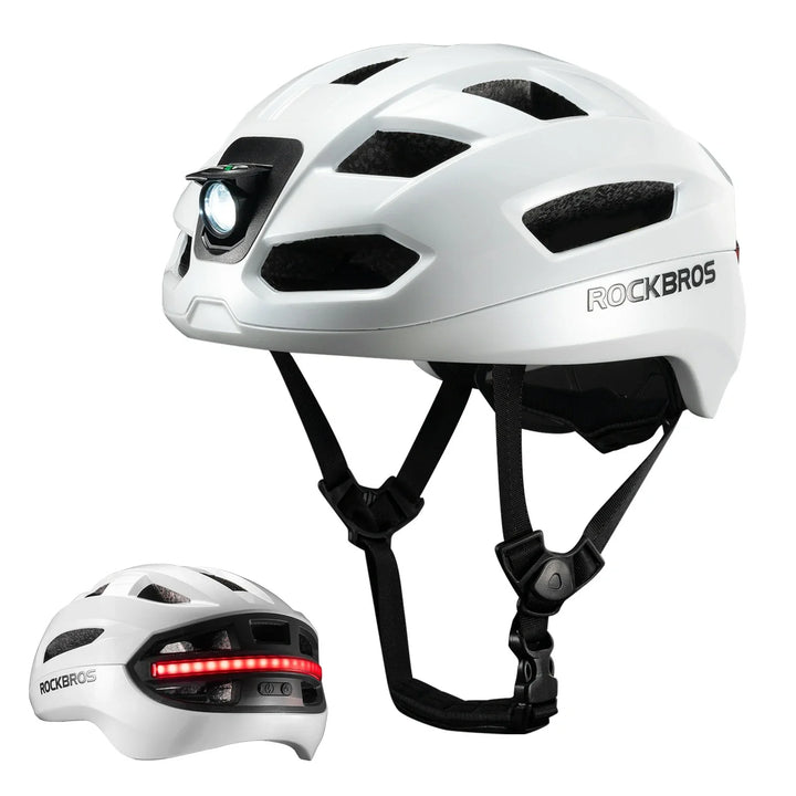Smart Riding Helmet with Headlight and Tail Light