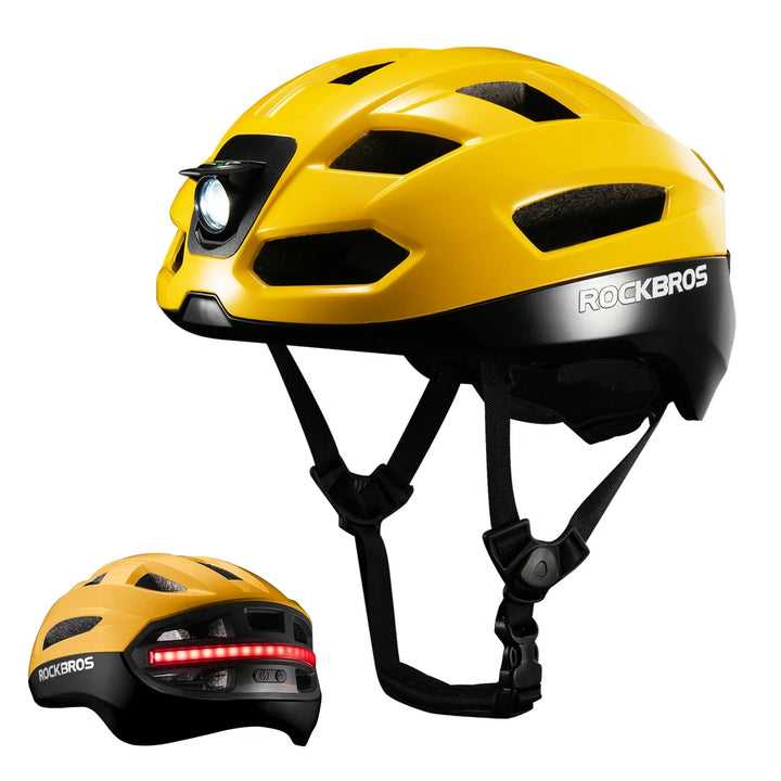Smart Riding Helmet with Headlight and Tail Light