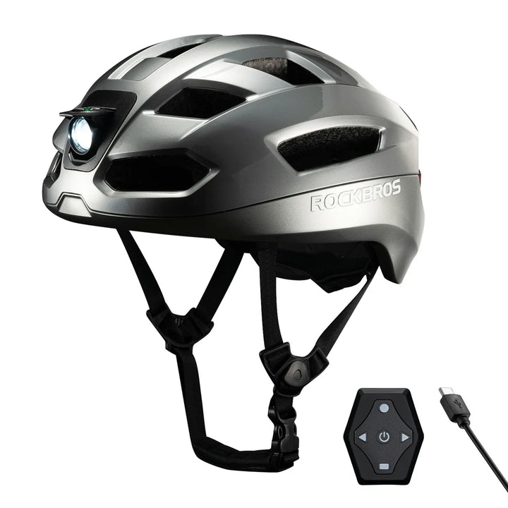 Smart Riding Helmet with Headlight and Tail Light