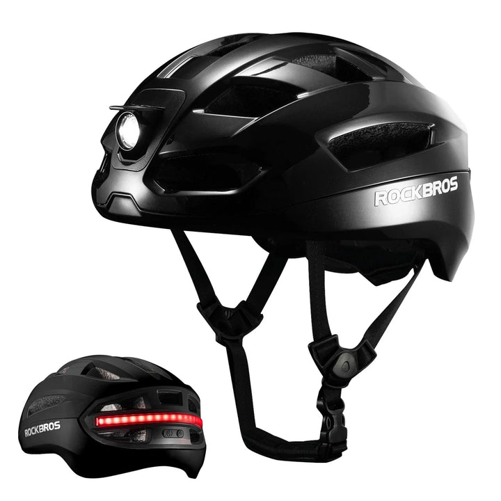 Smart Riding Helmet with Headlight and Tail Light