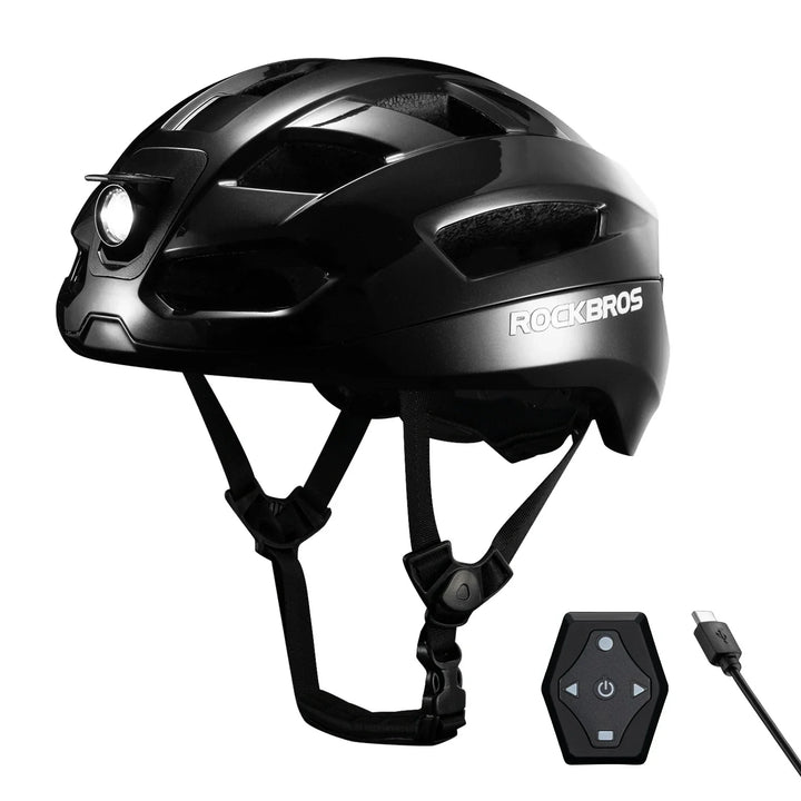 Smart Riding Helmet with Headlight and Tail Light