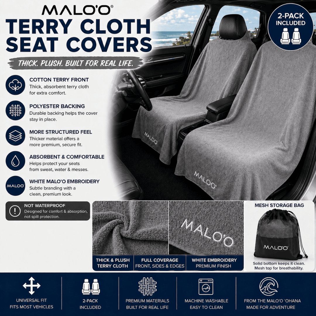Malo'o Racks SeatGuard Terry Cloth Car Seat Cover pair