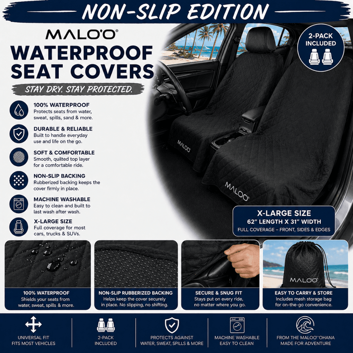 Malo'o Racks SeatGuard Waterproof Car Seat Cover Pair