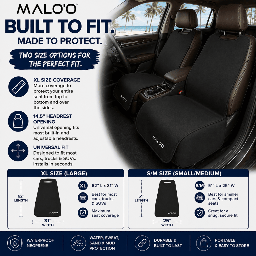 Malo'o Racks SeatGuard Waterproof Car Seat Cover Pair