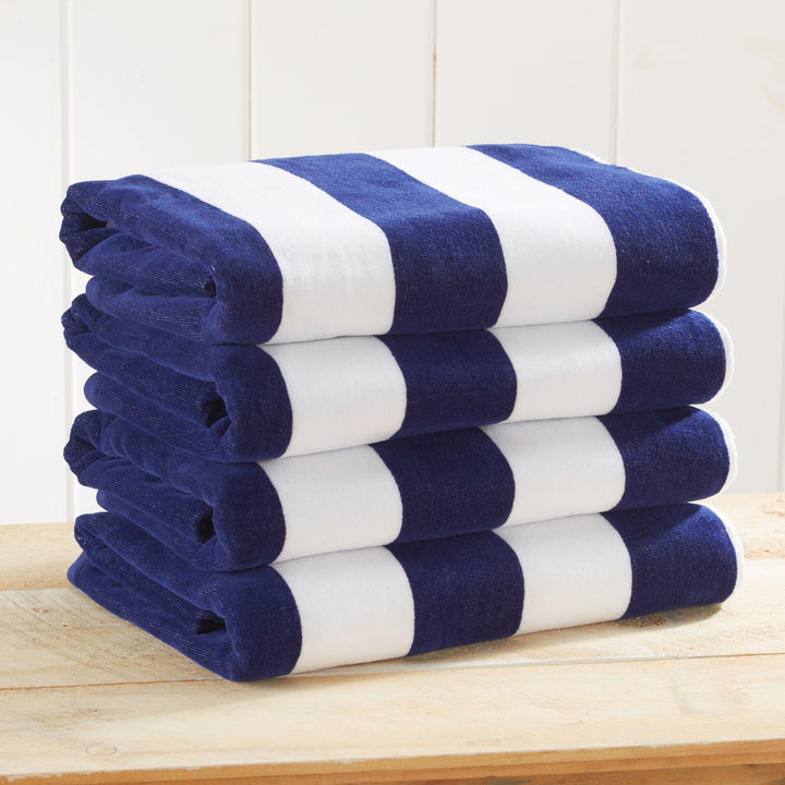 Cotton Velour Cabana Beach Towel - Novia Collection