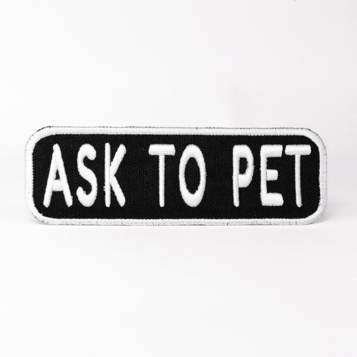 K9 Sport Sack Ask to Pet 2x6 Patch